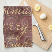 Kerstmis en goud theedoek (Quarter Fold)