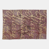 Kerstmis en goud theedoek (Horizontaal)