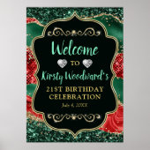 Kerstmis en gouden feestdag poster (Voorkant)