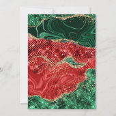 Kerstmis en goudglitter Sweet 16 Kaart (Achterkant)