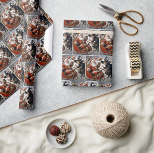 Kerstmis en Halloween-vakantie botsen Cadeaupapier