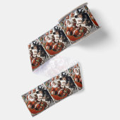 Kerstmis en Halloween-vakantie botsen Grosgrain Lint (Achterkant)