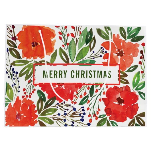 Kerstmis en handgeschilderde cadeautas (Achterkant)