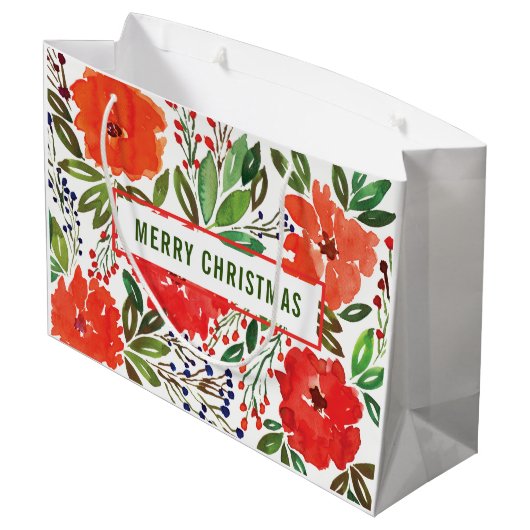 Kerstmis en handgeschilderde cadeautas (Achterkant Gekanteld)