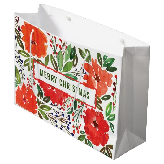 Kerstmis en handgeschilderde cadeautas (Voorkant Gekanteld)