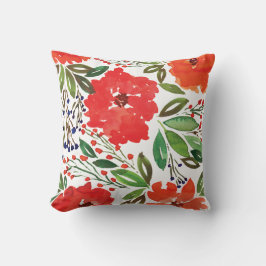 Kerstmis en handschilderde piloot kussen