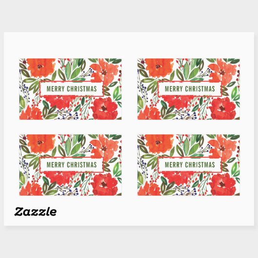 Kerstmis en handschilderde sticker (Vel)