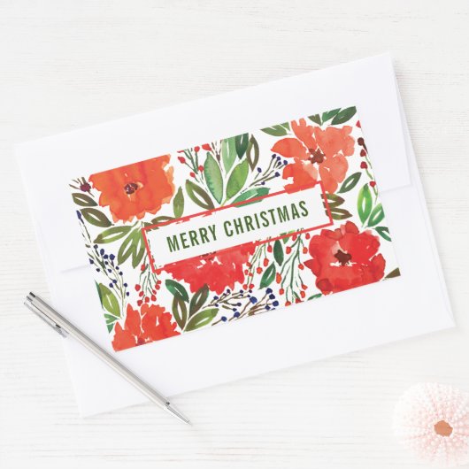 Kerstmis en handschilderde sticker (Envelop)