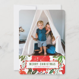 Kerstmis en handschilderen feestdagenkaart