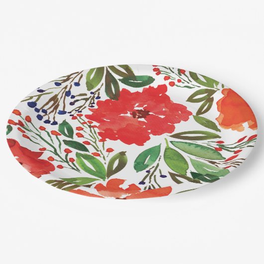 Kerstmis en handschilderen papieren bordje (Gekanteld)