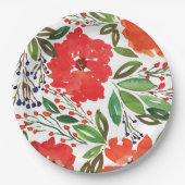 Kerstmis en handschilderen papieren bordje (Voorkant)