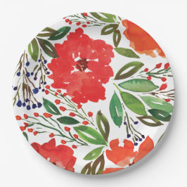 Kerstmis en handschilderen papieren bordje