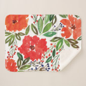 Kerstmis en handschilderen sherpa deken (Voorkant (horizontaal))