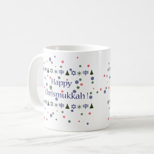 Kerstmis en Hanukkah Combo-Mok Koffiemok (Voorkant links)