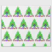 Kerstmis en Hanukkah in de interreligieuze familie Cadeaupapier (Vlak)