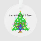 Kerstmis en Hanukkah Interreligieus   Ornament (voorkant)