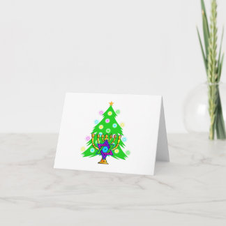 Kerstmis en Hanukkah samen Feestdagen Kaart