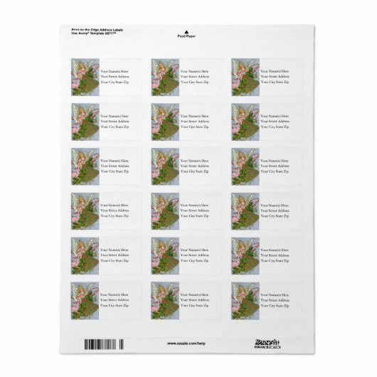 Kerstmis en het etiket van het  Adres van Angel (Full Sheet)