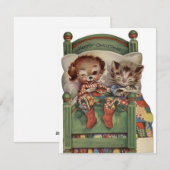 Kerstmis en hondenbont feestdagenkaart (Voorkant / Achterkant)