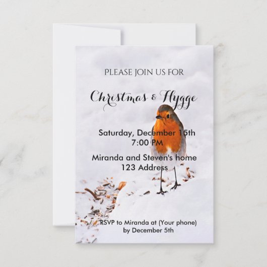 Kerstmis en Hygge nodigen een schattige rover uit  Kaart (Voorkant)