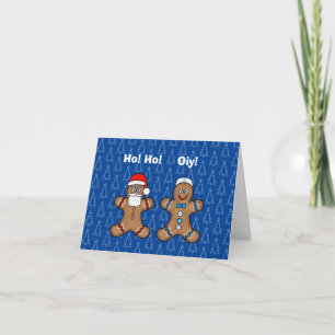 Kerstmis en Joodse Gemberkoekman Chrismukkah kaart