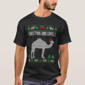 Kerstmis en kamelen met een lelijke kerst t-shirt (Voorkant)