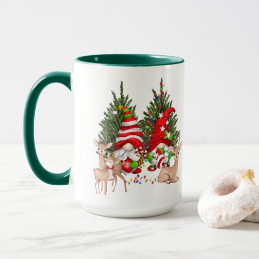 Kerstmis en kerst mok (Met donut)