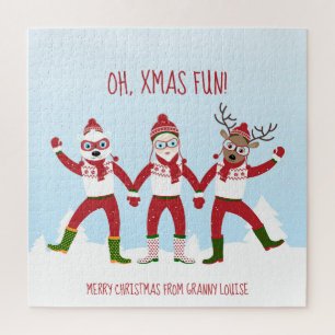 Kerstmis en kerstcadeautjes voor de kerstman legpuzzel