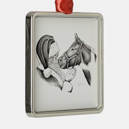 Kerstmis en kerstcadeautjes voor kerstmis metalen ornament (Rechts)