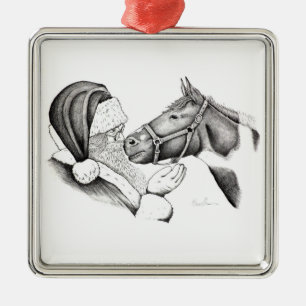 Kerstmis en kerstcadeautjes voor kerstmis metalen ornament