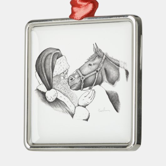 Kerstmis en kerstcadeautjes voor kerstmis metalen ornament (Links)