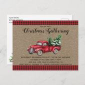 Kerstmis en kerstfeest briefkaart (Voorkant / Achterkant)