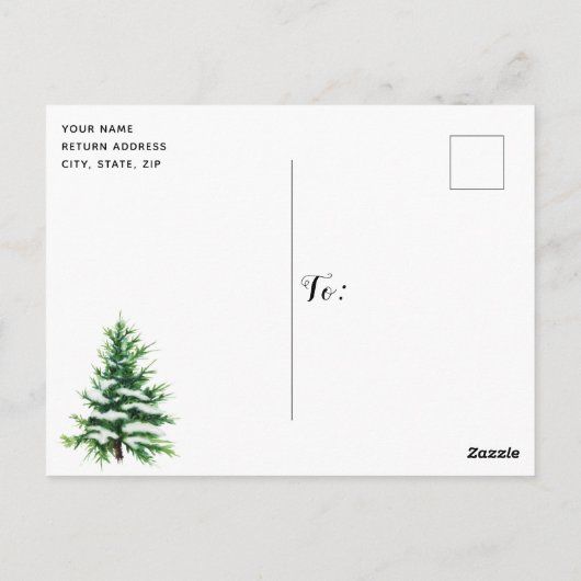 Kerstmis en kerstfeest briefkaart (Achterkant)