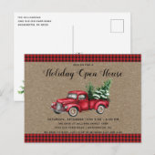 Kerstmis en kerstfeest briefkaart (Voorkant / Achterkant)