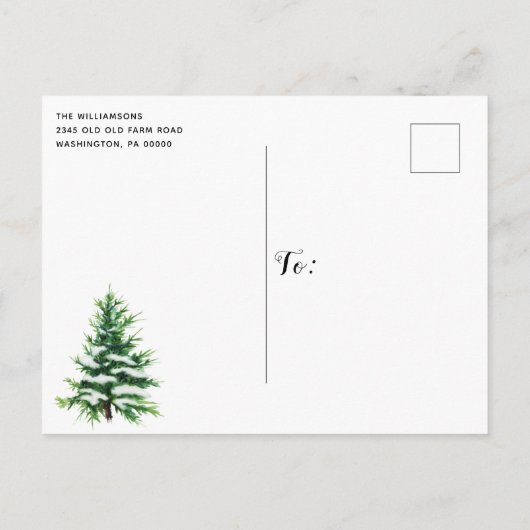 Kerstmis en kerstfeest briefkaart (Achterkant)
