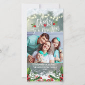 Kerstmis en kerstfeest op een nieuwjaars groet fot feestdagenkaart (Voorkant)