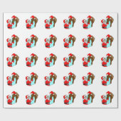 Kerstmis en kerstfeestdagen cadeaupapier (Vlak)