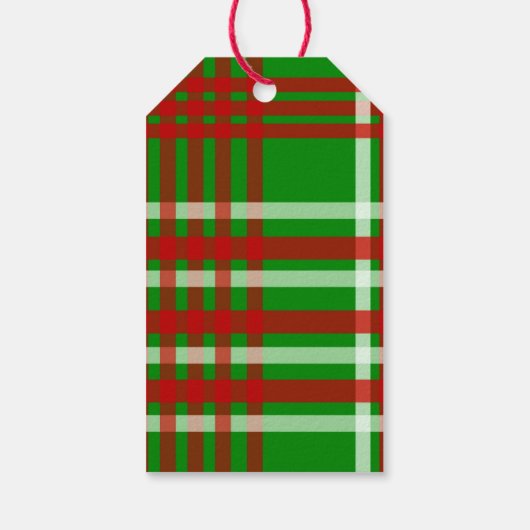 Kerstmis en kerstkleuren cadeaulabel (Achterkant)