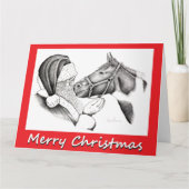 Kerstmis en kerstman bedankkaart (Voorkant)