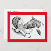 Kerstmis en kerstman briefkaart (Voorkant / Achterkant)