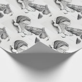 Kerstmis en kerstman cadeaupapier (Hoek)