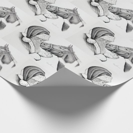 Kerstmis en kerstman cadeaupapier (Hoek)