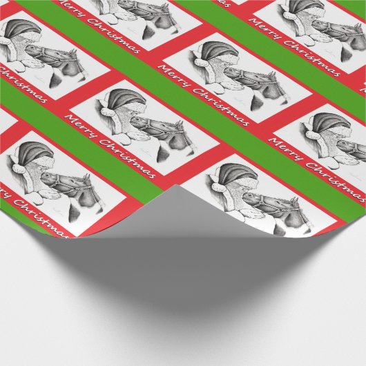 Kerstmis en kerstman cadeaupapier (Hoek)