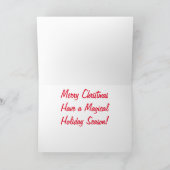 Kerstmis en kerstman feestdagen kaart (Binnen)