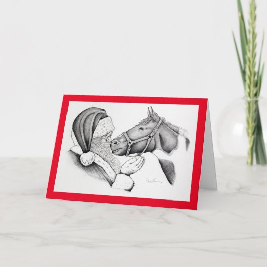 Kerstmis en kerstman feestdagen kaart (Voorkant)