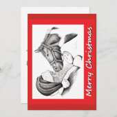 Kerstmis en kerstman feestdagenkaart (Voorkant / Achterkant)