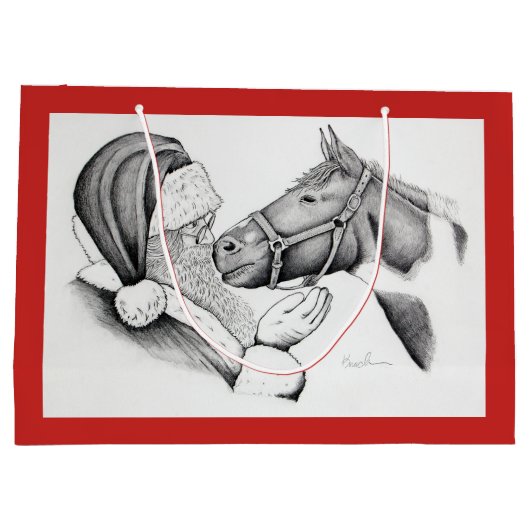 Kerstmis en kerstman groot cadeauzakje (Achterkant)