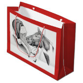 Kerstmis en kerstman groot cadeauzakje (Voorkant Gekanteld)