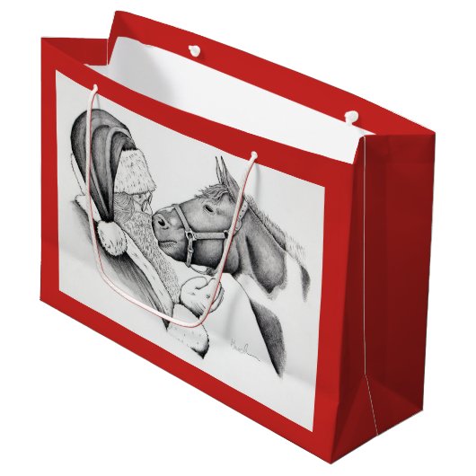 Kerstmis en kerstman groot cadeauzakje (Voorkant Gekanteld)