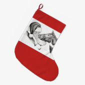 Kerstmis en kerstman grote kerstsok (Voorkant (Hangend))